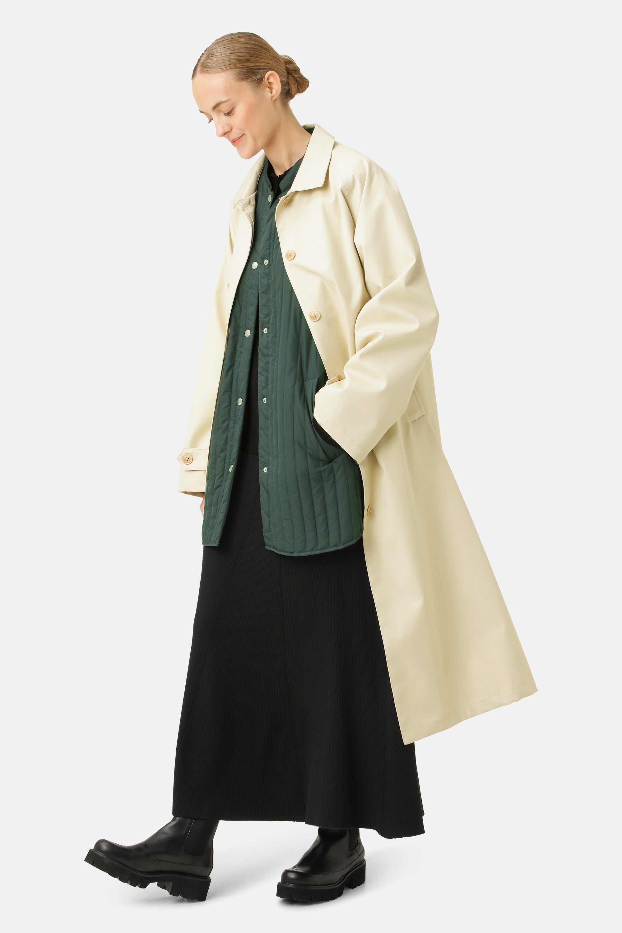 Ilse Jacobsen Hornbæk Rain COTTON RAIN COAT Coat 132 Bleached Sand